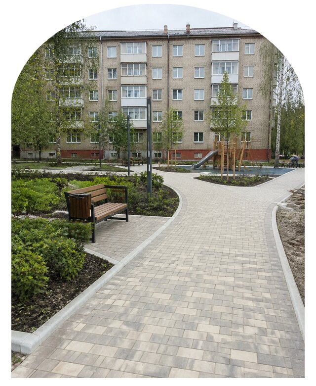 Благоустройство двора МКД под ключ в Ревде от 264475 р. | Метпроект-Рвд